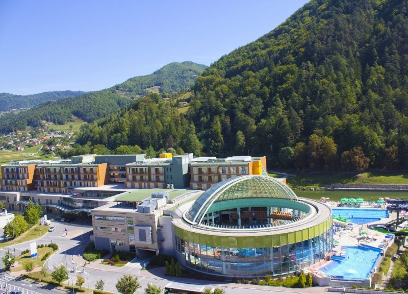 Thermalbad von Laško touristisches Zentrum mit modernen Hotels
